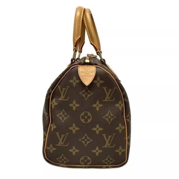 100% Authentic LOUIS VUITTON Speedy 25 M41109 Monogram Handbag Monogram Canvas - Picture 3 of 14